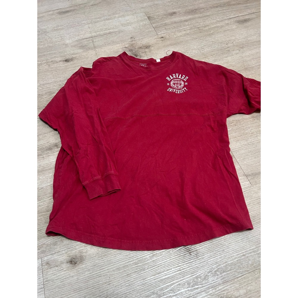 Harvard University‎ Spirit Jersey Long Sleeve T-Shirt Crimson Red Mens XL NCAA
